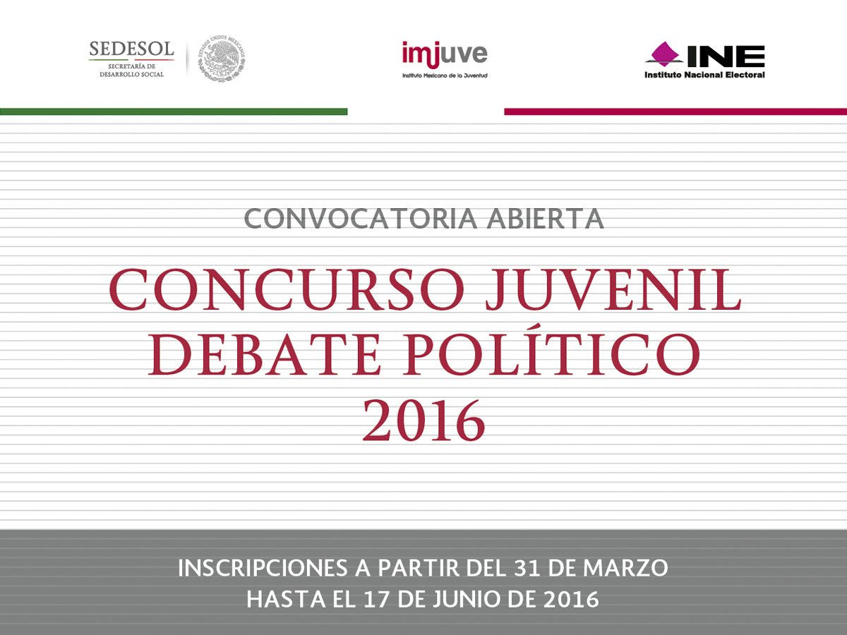 Debate Político 2016 IMJUVe